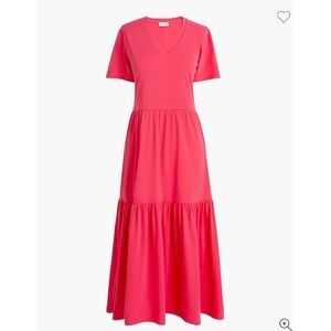 J.Crew V-Neck Tiered Knit Midi Dress, size small